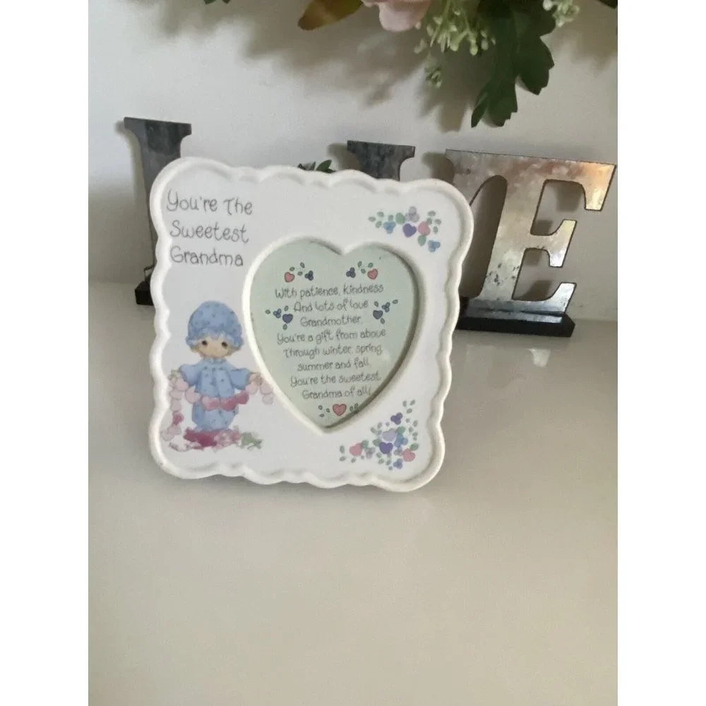 Vintage Enesco Precious Moments You're the‎ Sweetest Grandma Picture Frame 1993